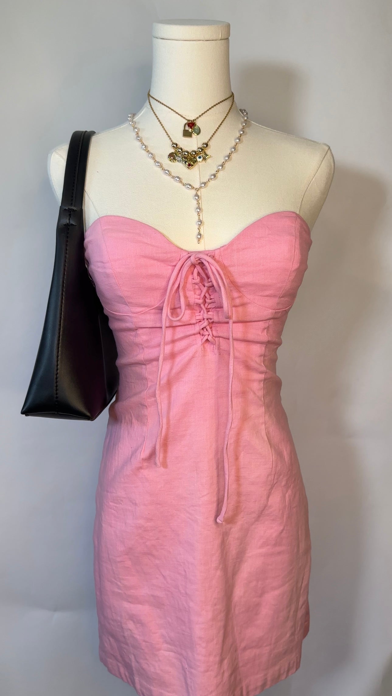 pink mini bodycon dress (xs/s)