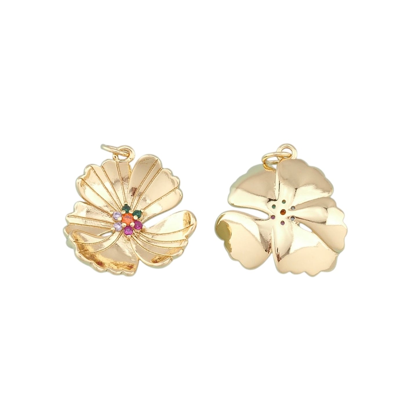 multi-colored flower charm