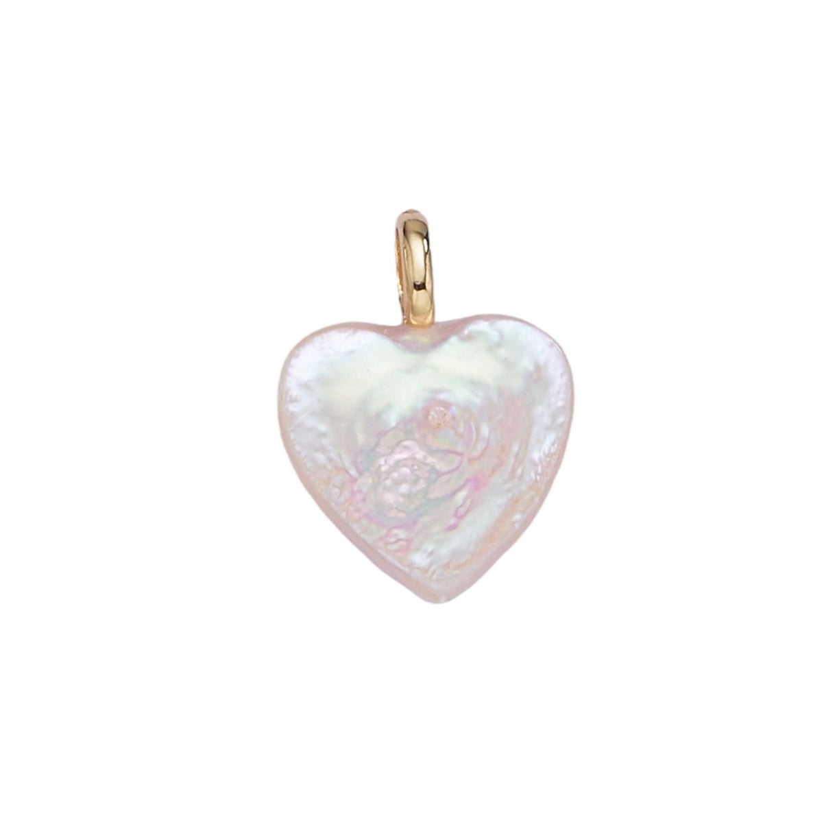 mother of pearl heart charm