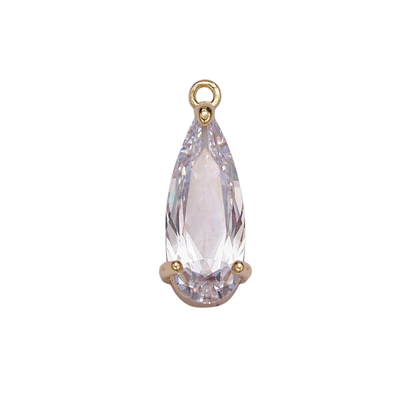 teardrop crystal charm