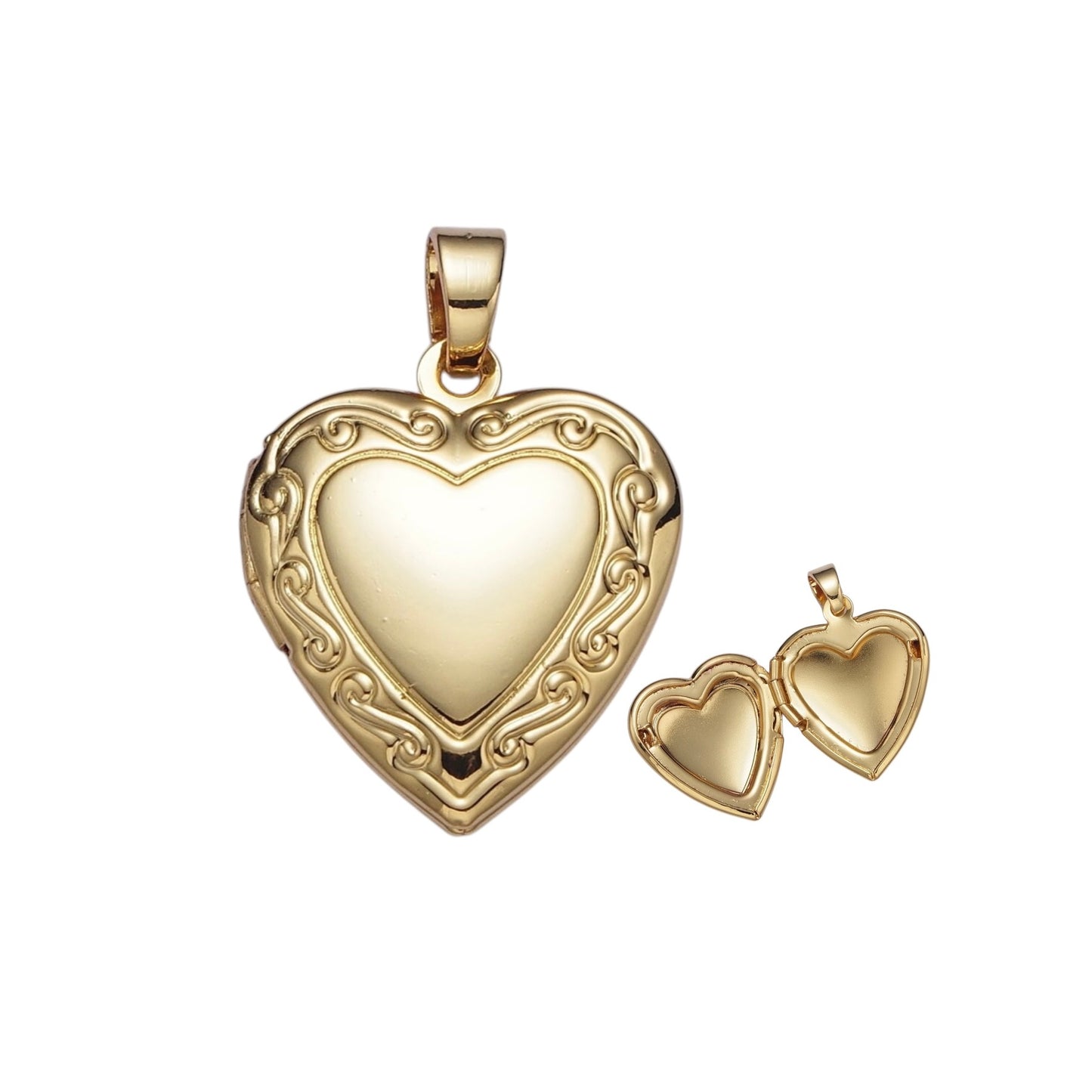 gold heart locket