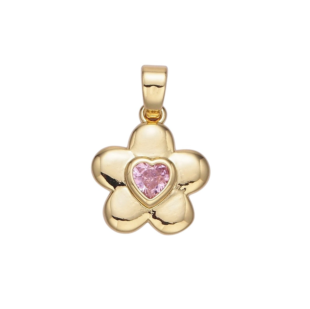 tiny flower power charm