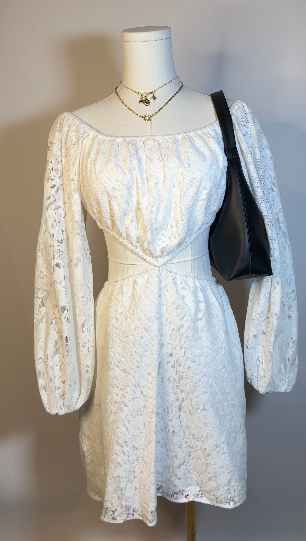 open back lace dress (s)