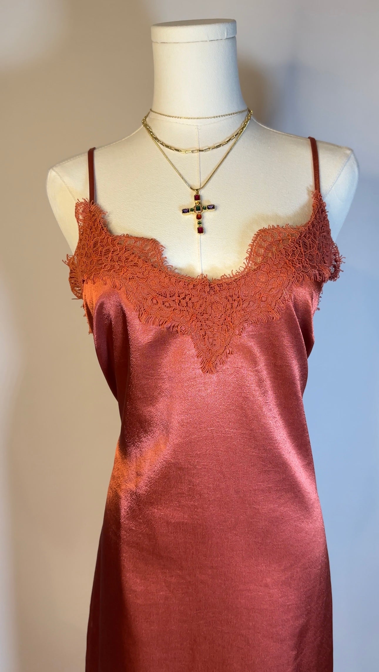 lace tank maxi dress (s/m)