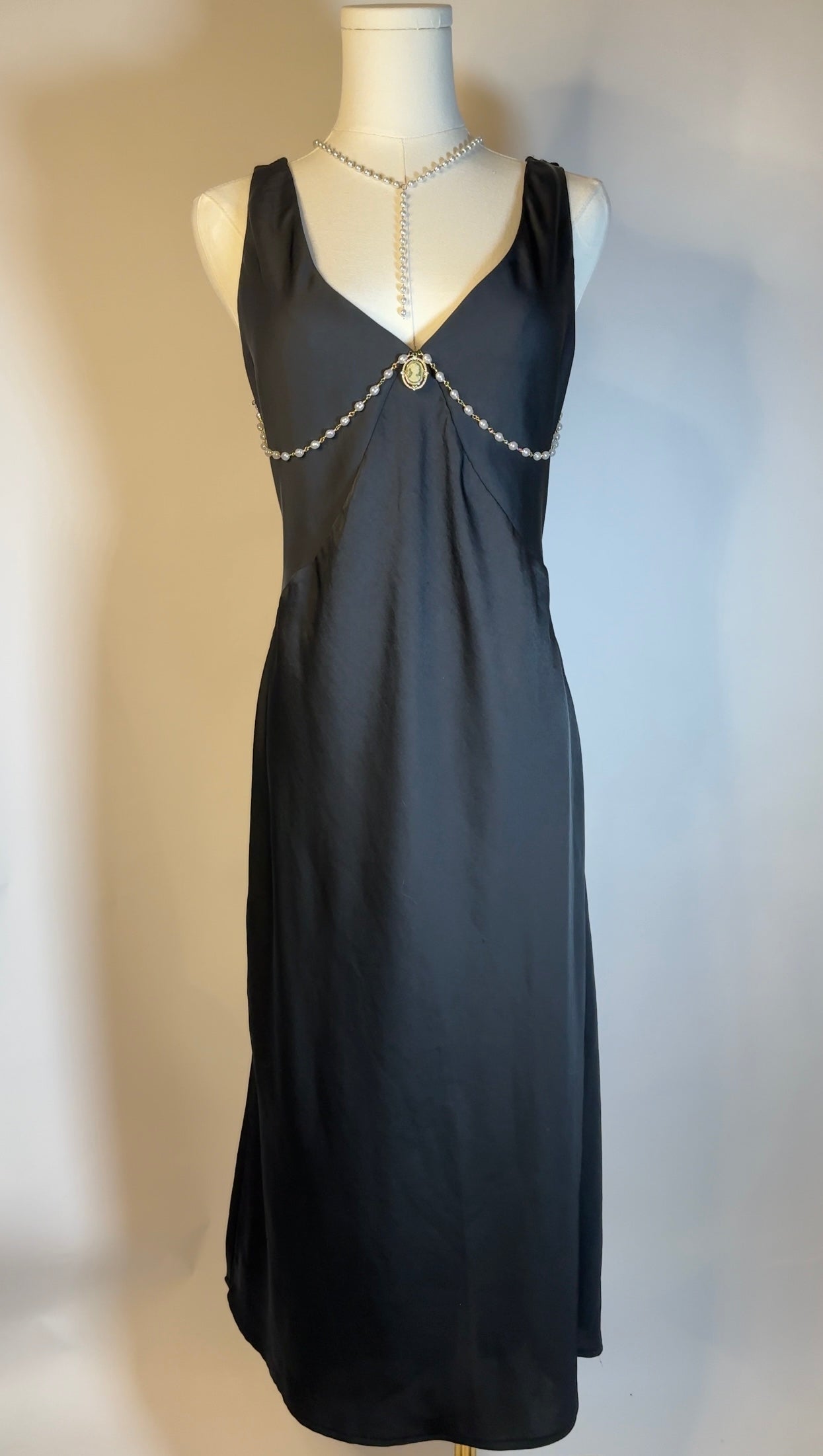upcycled cameo maxi dress (s/m)