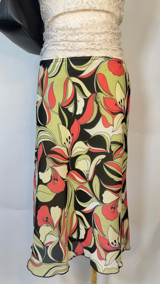 printed midi skirt (s/m)
