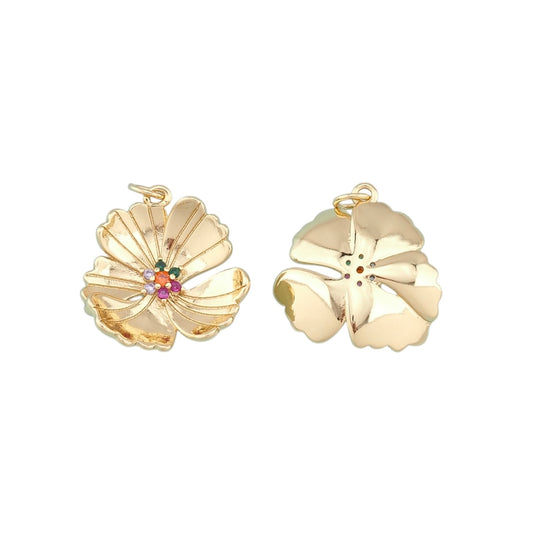 multi-colored flower charm