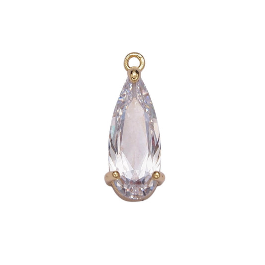 teardrop crystal charm