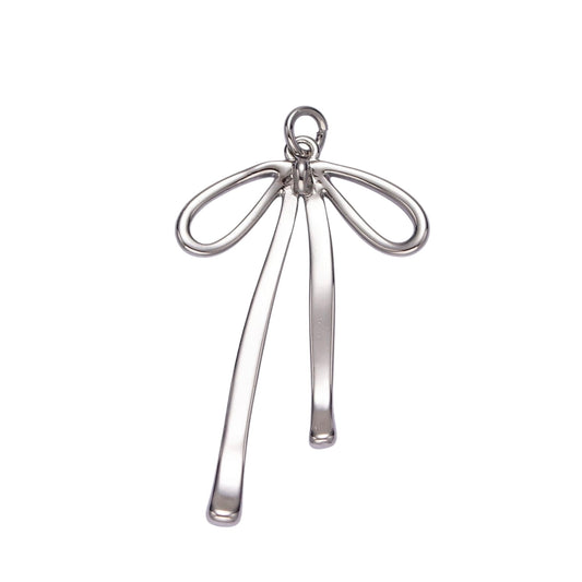 silver bow charm