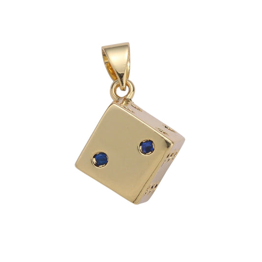 multi-colored dice charm