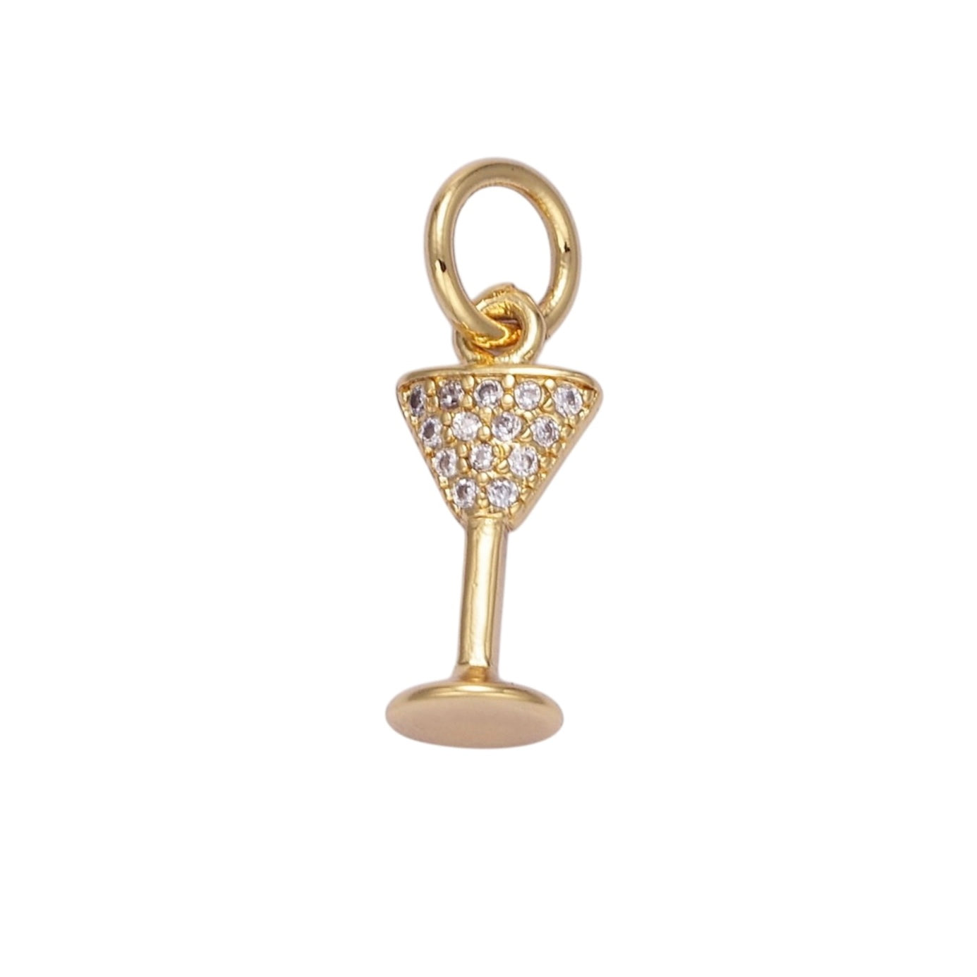 tiny martini glass charm