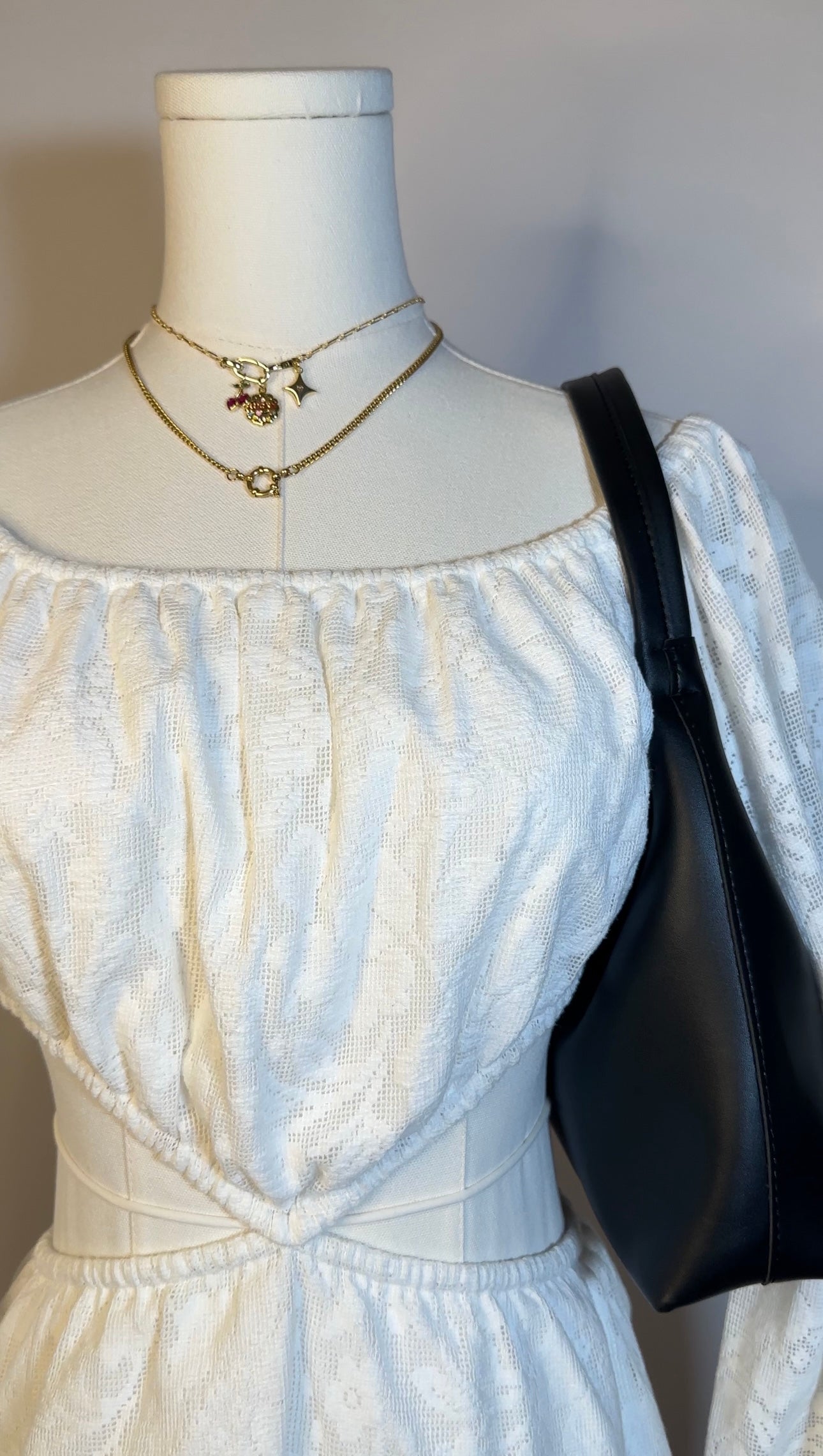 open back lace dress (s)