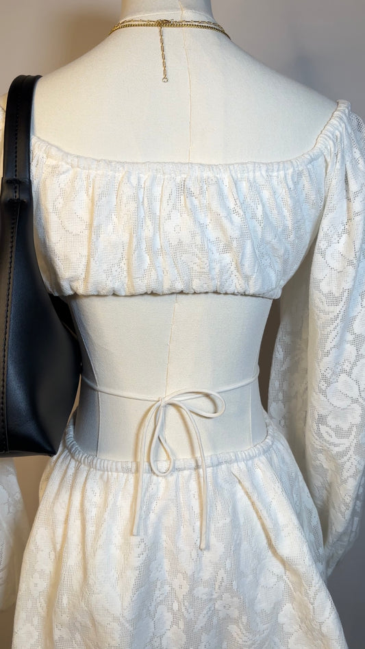 open back lace dress (s)