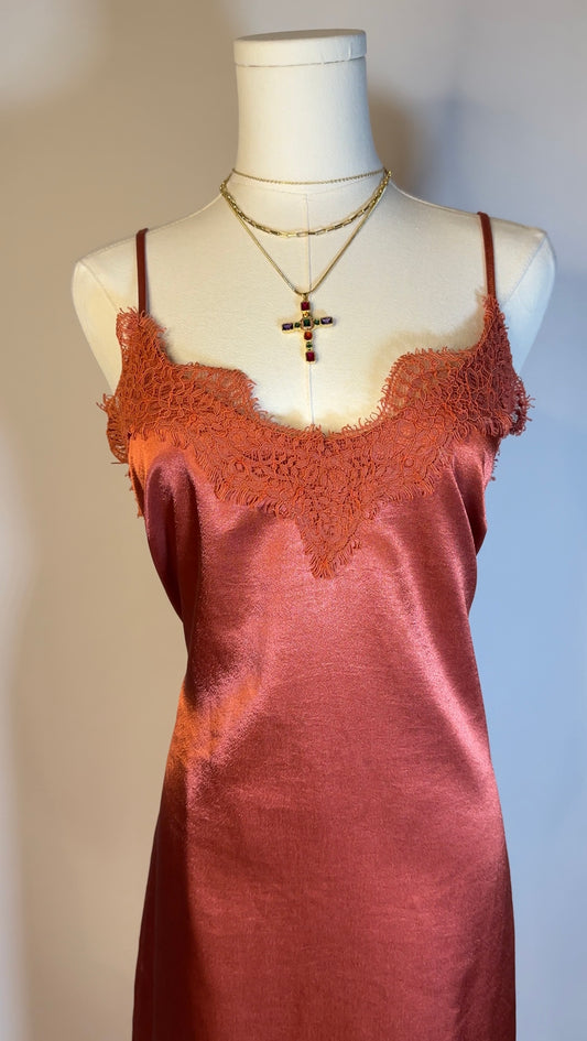 lace tank maxi dress (s/m)