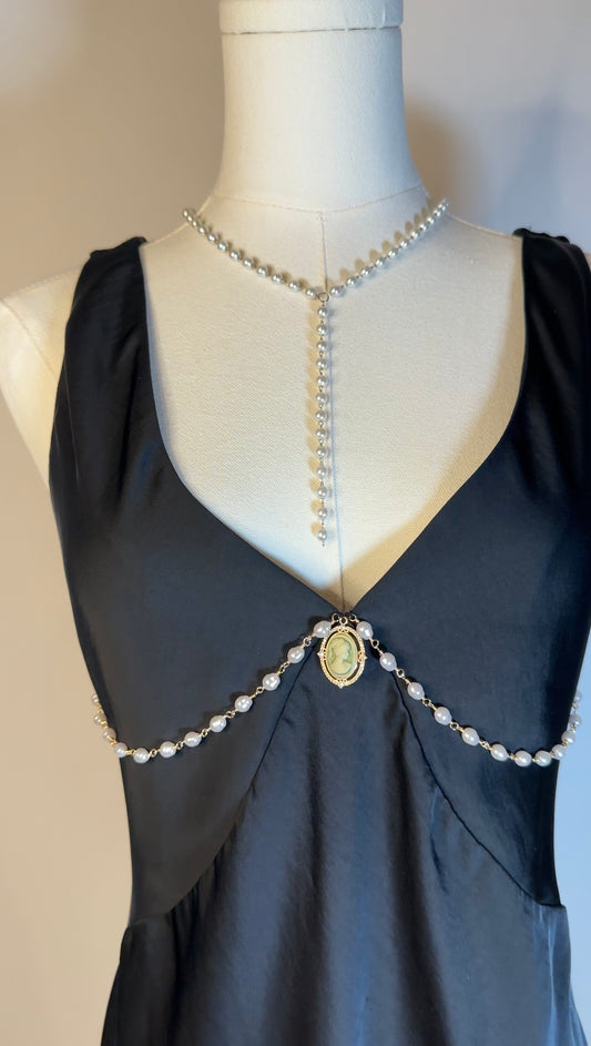 upcycled cameo maxi dress (s/m)