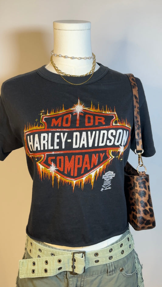 vintage harley davidson crop (xs/s/m)