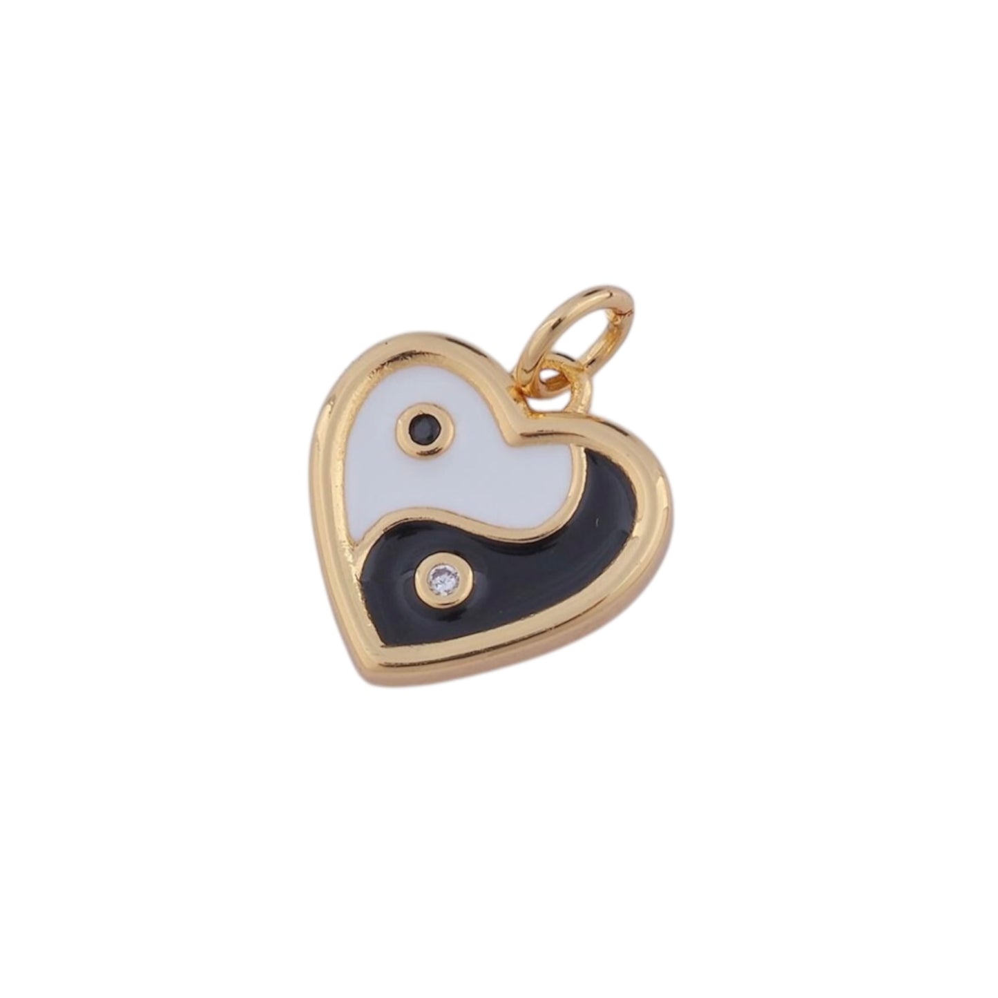 yin yang heart charm