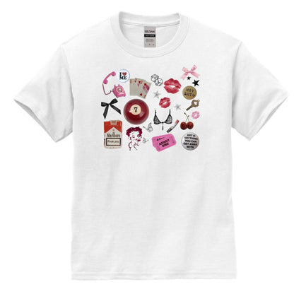 collage graphic baby tee